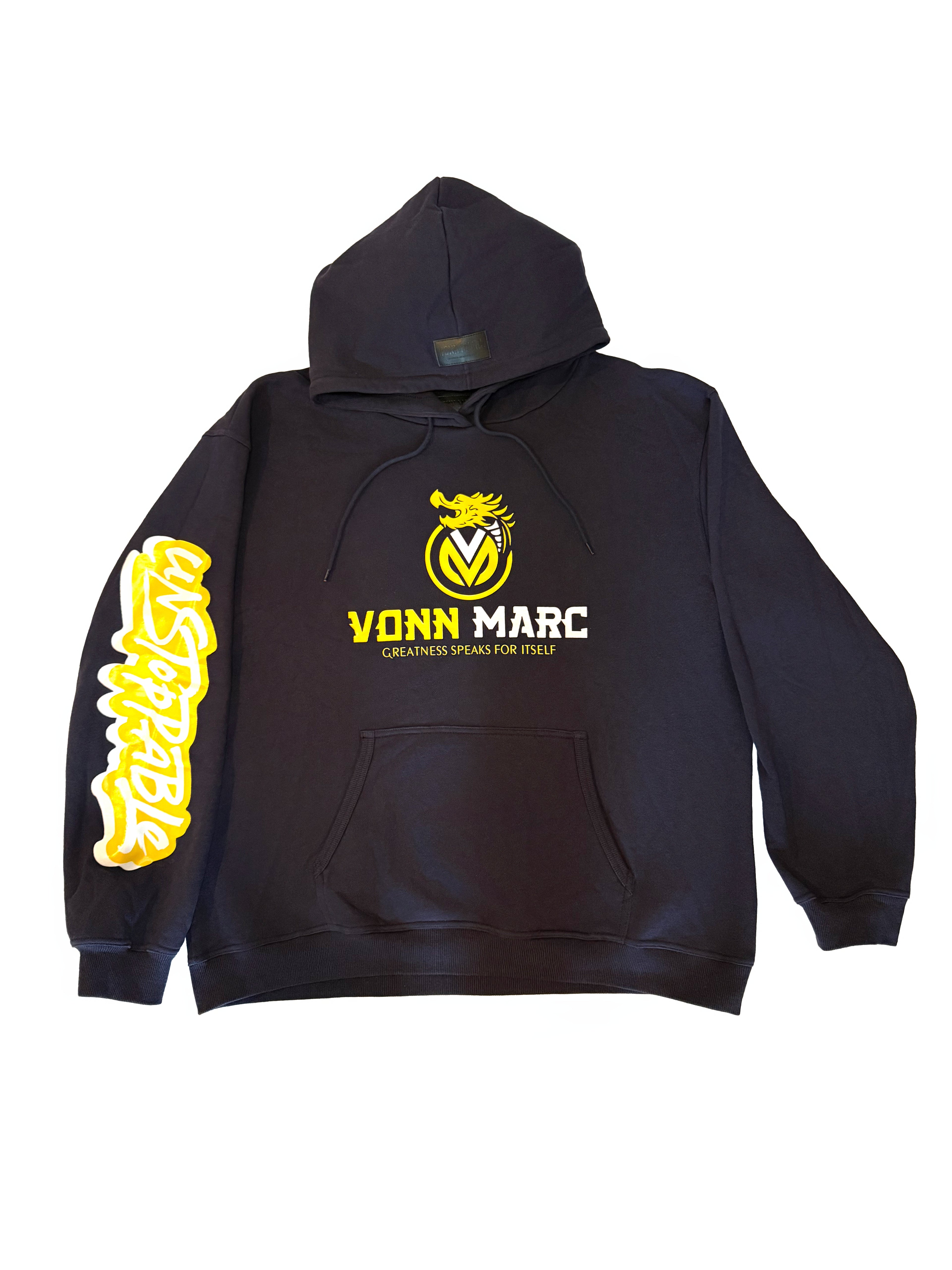 BLUE HOODIE WITH YELLOW AND WHITE LOGO , Sweat Pant 2 pockets, and 2 Zipper pockets as well $250.00 per set