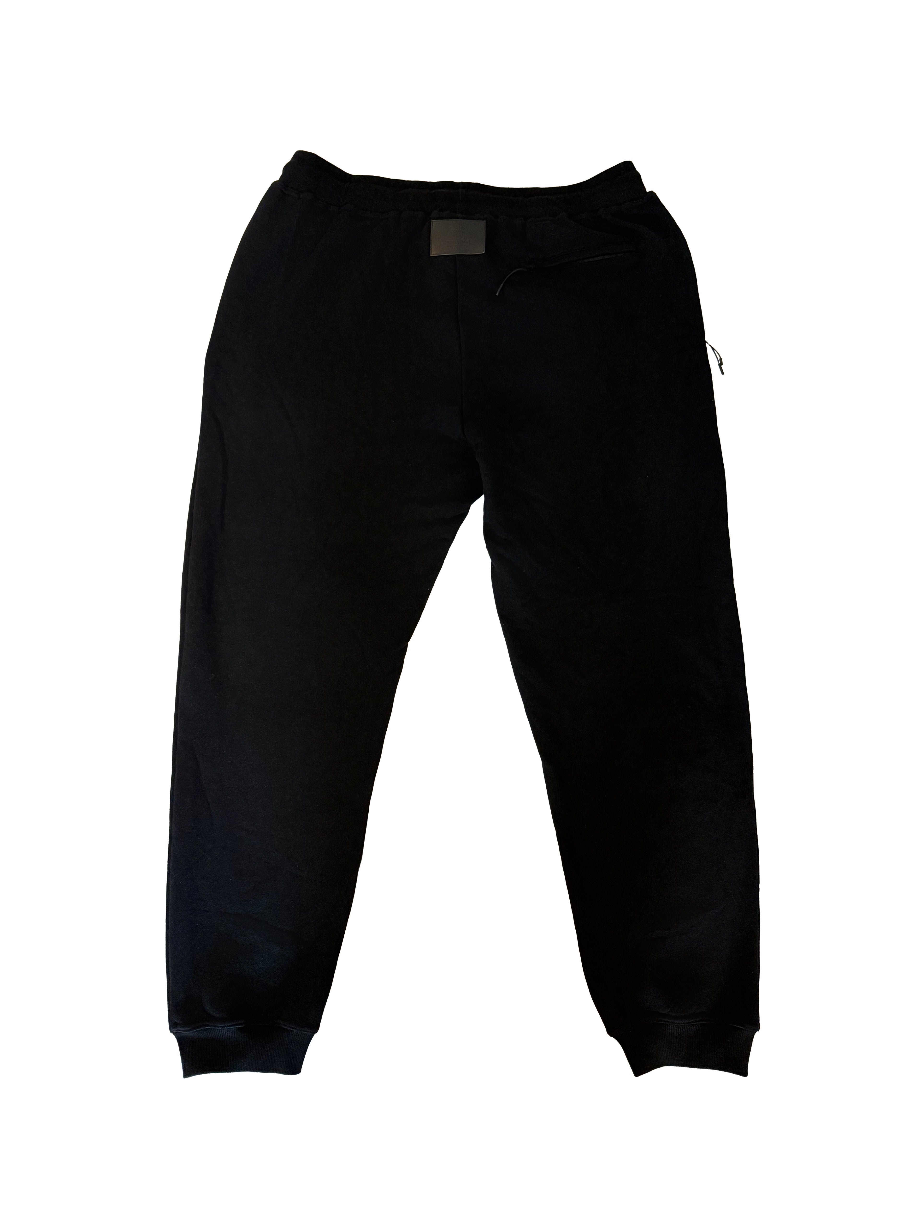 Black Hawk 100 cotton VONN MARC Sweat suit Small-4xl black jogger pants front view