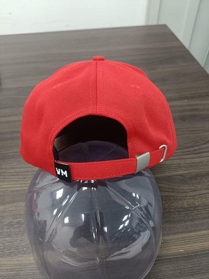 Red Flame VONN MARC Cap - Official Street Wear showcasing a bold red design with featured embroidery.