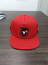 Red Flame VONN MARC Cap - Official Street Wear showcasing a bold red design with featured embroidery.