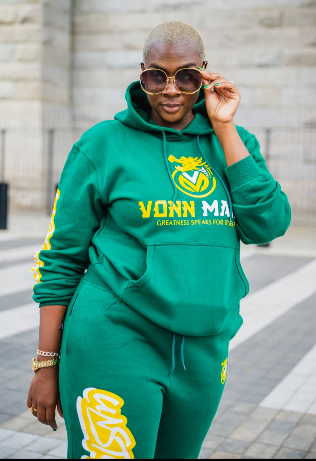 Forest Green 100 cotton VONN MARC Sweat suit