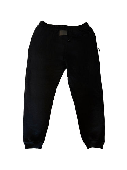 Black Hawk 100 cotton VONN MARC Sweat suit Small-4xl black jogger pants front view