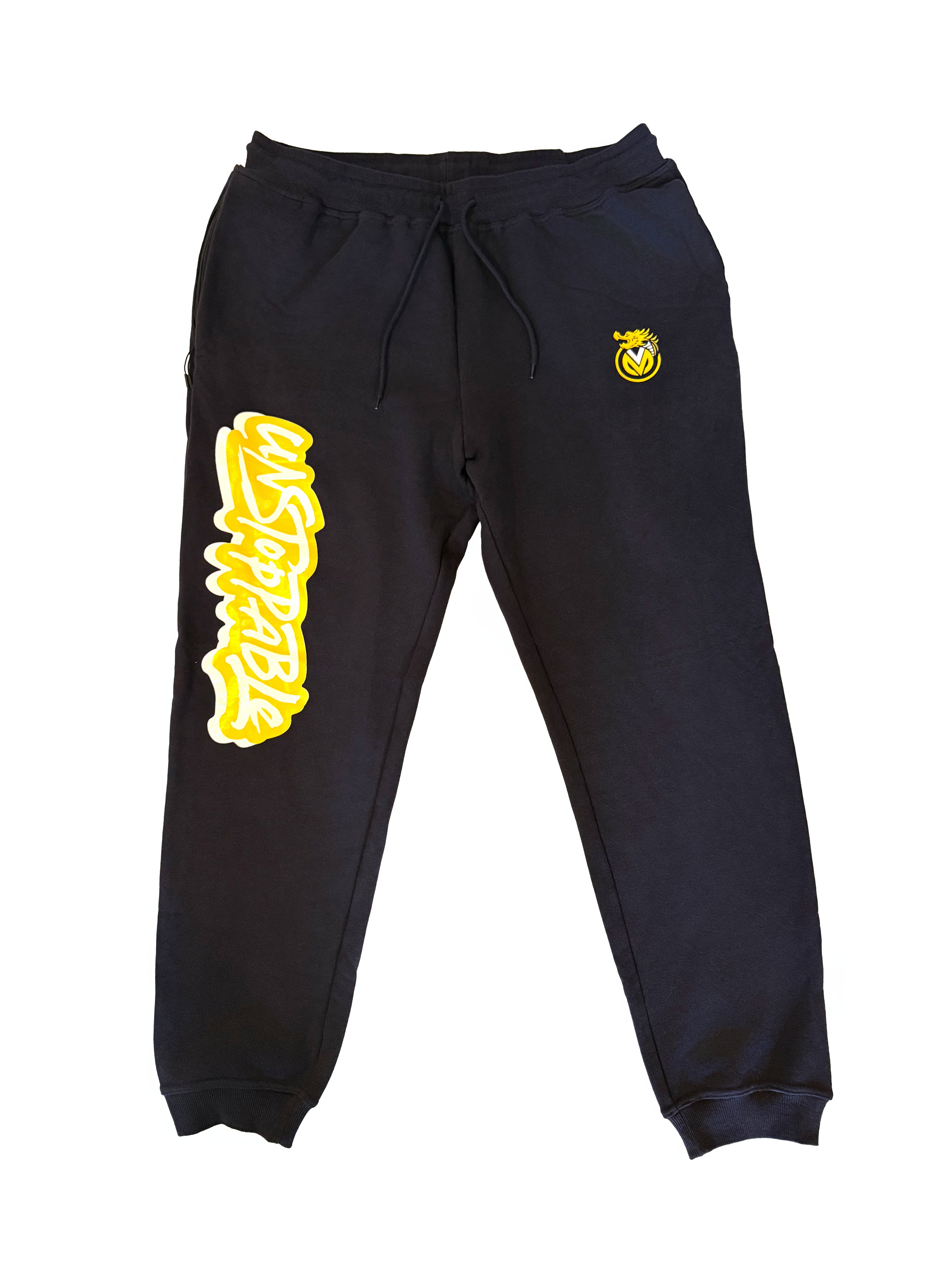 Black Hawk 100 cotton VONN MARC Sweat suit Small-4xl featuring black joggers with yellow &