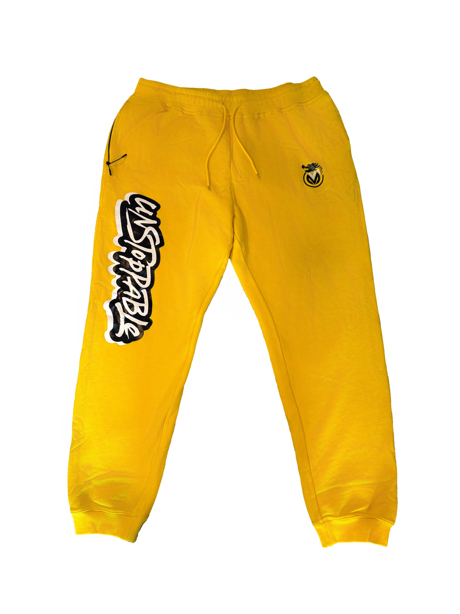 Banana Peel 100% cotton VONN MARC Sweat suit in bright yellow with unique graphic design.